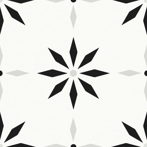 Suelo de vinilo para despegar y pegar (negro, blanco y gris)