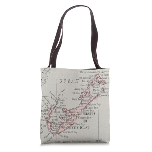 Bolsa tote Bermuda Map and Chart miniatura 1