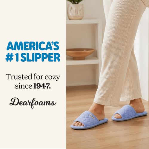 Image of Dearfoams womens Slipper Memory Foam Summer House Shoe Beatrice Terry Slide