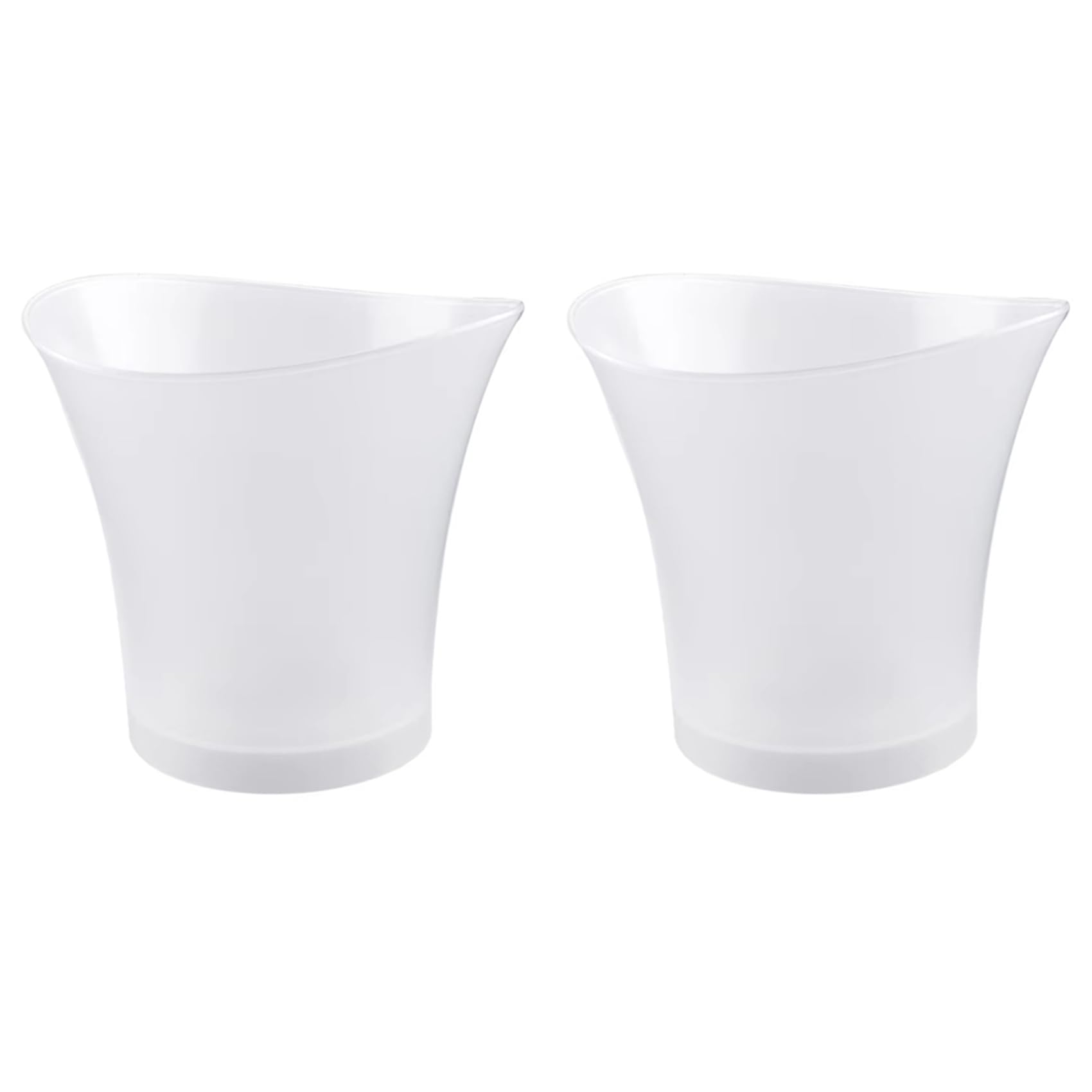 Hndhbfgrt 2X 5L Waterproof Plastic LED Ice Bucket, Bars Nightclubs LED Light Up Champagne Beer Bucket (Color Changing)