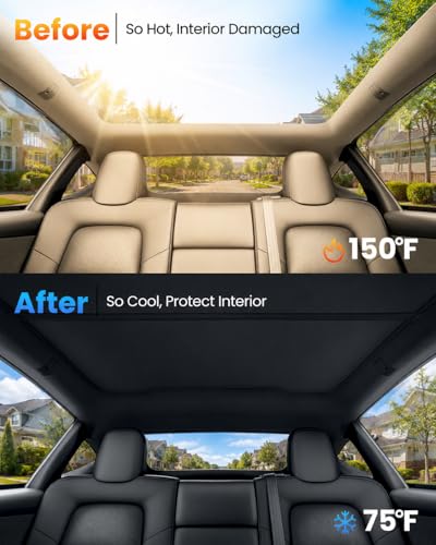 Image of Sunshade Roof for Tesla Model Y Juniper(2025-2026), Black