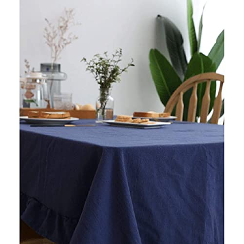 Nappe coton lin rectangulaire non-fading lavable pour table basse - 4