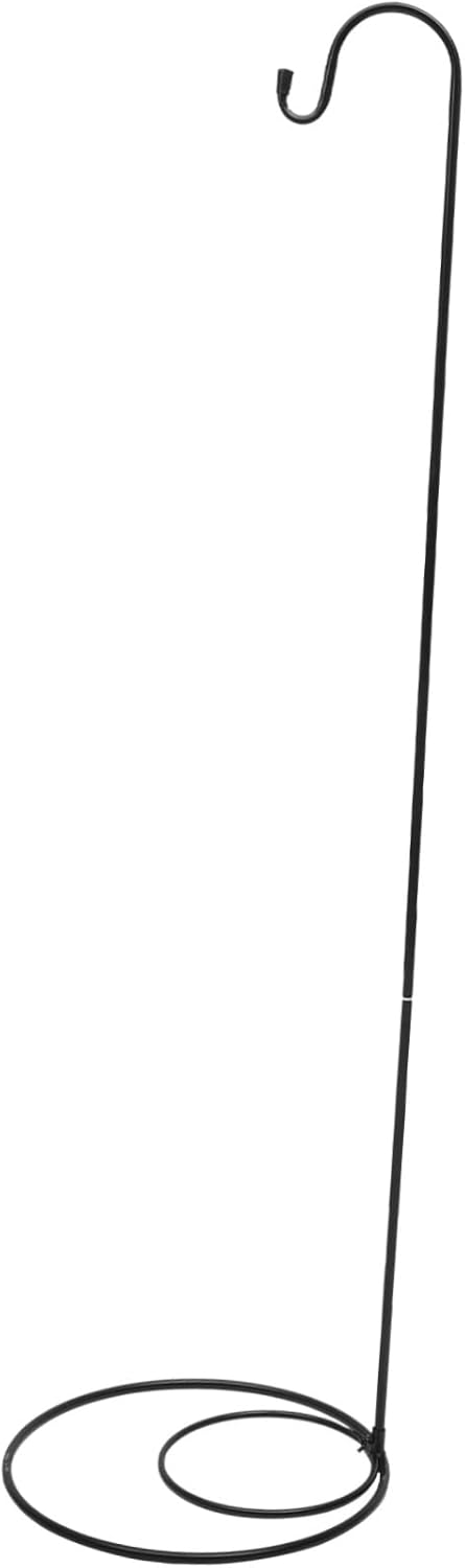 Vaguelly Heavy Duty Shepherd Hooks for Outdoor Rust-Resistant Iron Lantern Hanger Detachable Base for Garden Decor and String Lights 2-Pack