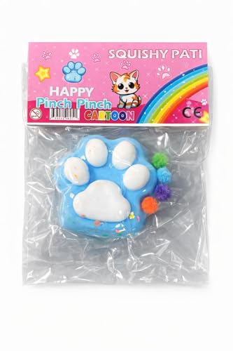Çocuklara uygun, farklı renk seçeneği sunan pati pençe şekilli squishy stres oyuncağı – 1 adet