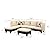 Casa Andrea Milano Modern 3 Piece Microfiber and Faux Leather Sofa by Casa Andrea Milano