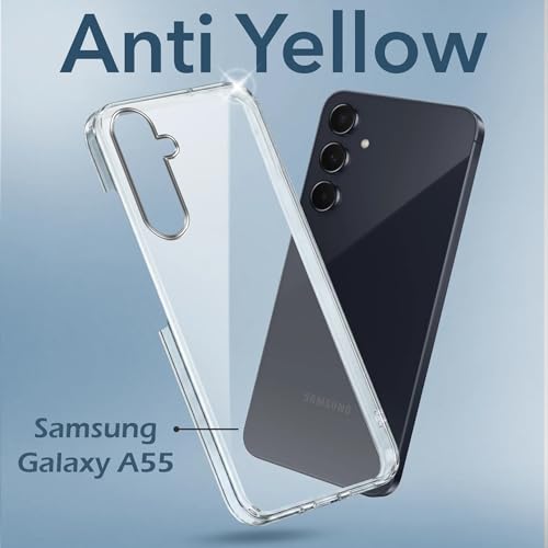 Image of DIZORO Compatible with Samsung Galaxy A54 5G Back Cover Case Clear,[ Anti Yellow ][Military Grade Protection] Hard PC Back Cover Transparent