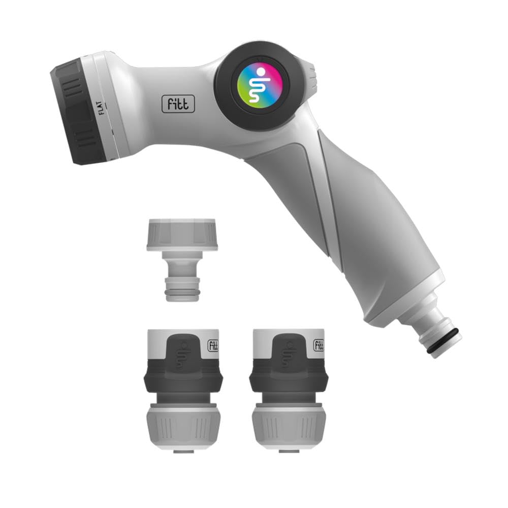 FITT NTS TOBBY 5/8" (15mm) 25m Kit - Manguera para Riego de Jardín, Robusta para Uso Intensivo con Pistola Multichorro y Racores