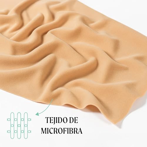 Miniatura 4 de Calzitaly Pack 1 2 Medias Cubrepatin Para Niña 70 Den Patinaje Artístico Professional Skating Natural, Negro 6, 8, 10, 12 Años Calcetería Italiana 8 Años, Natural