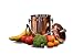 Kitchen Countertop Compost Bin with Lid, Copper Plated Stainless Steel Pail with Bonus 1 Years Worth of Activated Charcoal Filters (1 Gallon)
