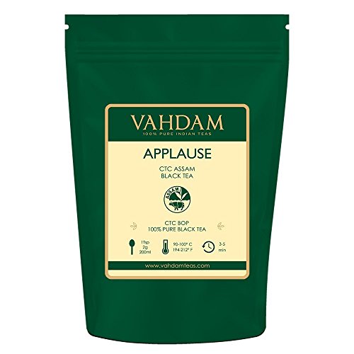 VAHDAM, hoja suelta de té negro de Assam CTC (más de 100 tazas) | Hoja de té resistente de Assam, audaz y rica | Té Assam Chai 100% PURO | TODOS LOS DÍAS ASSAM MILK TEA | Chai Latte | 255gr
