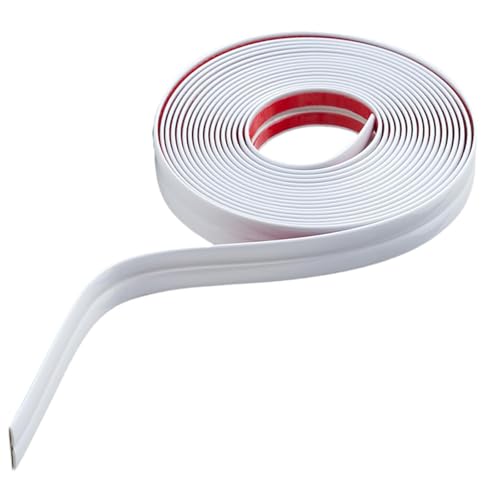 3m PVC Inside Outside Multifunctional Corner Trim, Peel and Stick Wall Molding Trim, Self-Adhesive Vinyl Moulding, for Tile and Wall Furniture Edges Decoration(2cm/White)