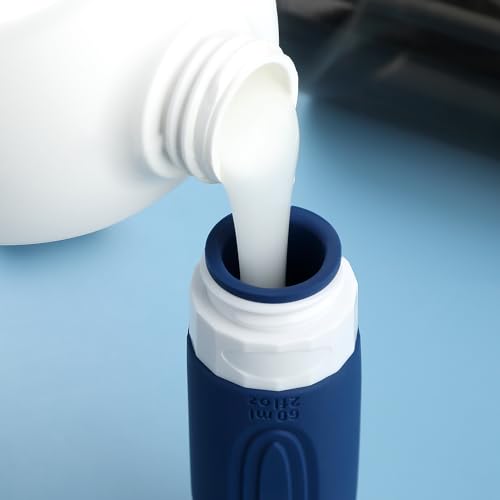Mrsdry Travel Bottles for Toiletries, Tsa Approved 2oz Travel size Bottles, BPA Free Leak Proof Travels Toiletry Containers, Traveler Accessories with Toiletry Bag for Shampoo Liquid (4 Pack) by Mrsdry - Image 3