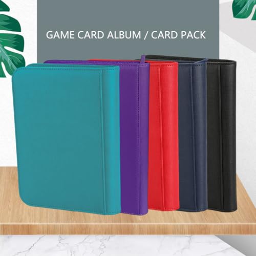 Álbum de tarjetas con cremallera y acabado resistente de 4 fundas para colecciones valiosas 3
