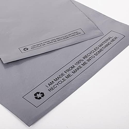 Sabco 200 Buste Postali In Plastica Grigia, Ecologiche 100% Riciclate, Multiformato (da 10x17 A 20x66 Cm), Resistenti E Sicure