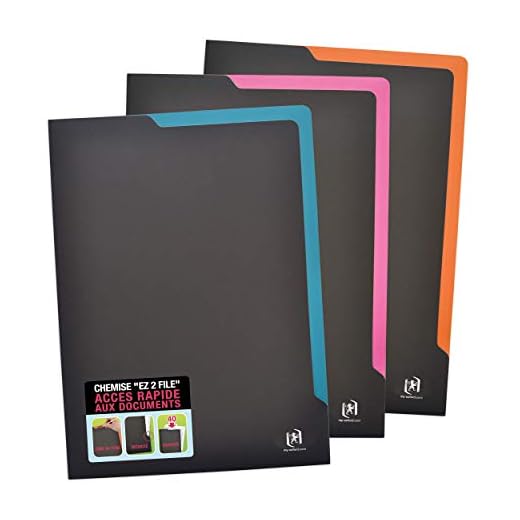 OXFORD For Students Pochette Plastique Acces Facile A4 Polypropylene Opaque Couleurs Aleatoires