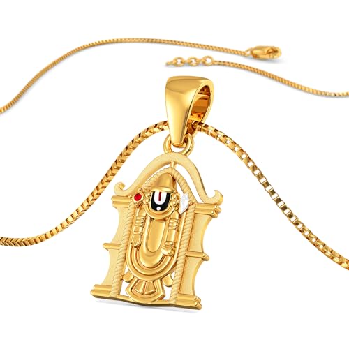Image of Joyalukkas 22K 916 Purity Divine Blessing Lord Tirupati Balaji's Gold Pendant for Unisex