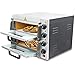 Produktbild Bituxx Professioneller Doppel Pizzaofen Pizzabackofen Pizzamaker Elektrisch 3000W mit Steinplatte, Gastro Steinbackofen für Pizza, Brot und Backwaren, Leistung 3000 Watt, Temperatur bis zu 350°C