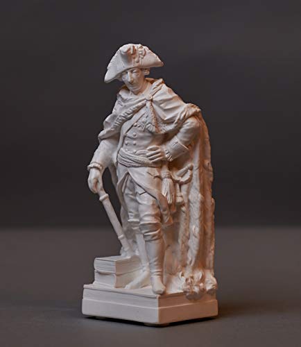 Friedrich II (stehend) Skulptur aus hochwertigem Zellan, Friedrich der Große, Alter Fritz echte Handarbeit Made in Germany, Büste in weiß, ca. 15cm Cover