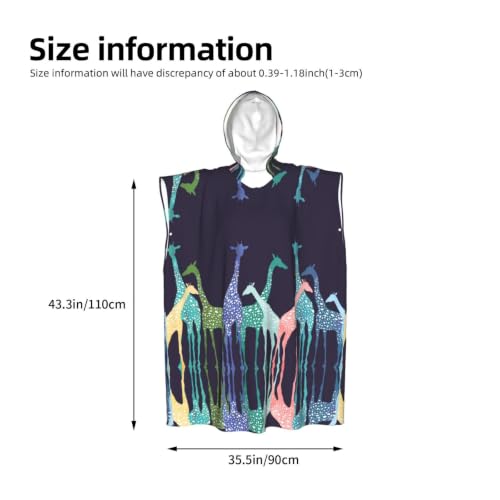 Poncho à capuche serviette de plage microfibre peignoir à langer