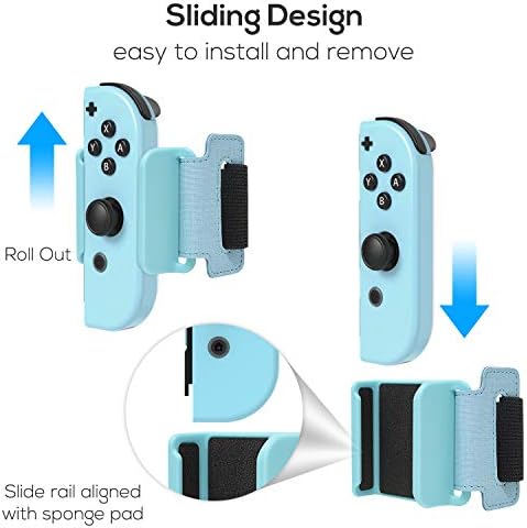 Wrist Bands for Just Dance 2023 2022 2021 2020 Compatible with Nintendo Switch & OLED Model, Comfortable Adjustable Elastic Strap for Switch Game Controller, Two Size for Adults and Children, 2 Pack