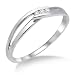 Produktbild Miore Ring Damen Trilogy Weißgold 9 Karat / 375 Gold Diamant Brillianten 0.075 ct