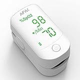 AFAC Pulsioximetro de Dedo, Oxímetro Dedo, Medición de Frecuencia Cardíaca la Saturación de Oxígeno, Para el Cuidado de la Salud Familiar, Lectura Instantánea con Pilas y Cordón, Aprobado por CE FDA