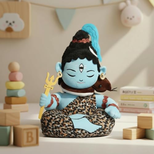 Image of Mantra Chanting Soft Toy (35 Cm) Lord Shiva Musical Soft Toys | Medium Size Soft Plush Toy | Lord Shiva Toy with Info. Booklet & Instruction | Best Gift for Infants, Kids, Babies