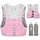 Outplea Laufweste Damen Leicht mit 2*500ml Soft Wasserflasche, Ultraleicht Laufrucksack Schnelle Trocknung, Trinkrucksack Reflektierende Weste Jogging Trailrunning Radfahren, Rosa