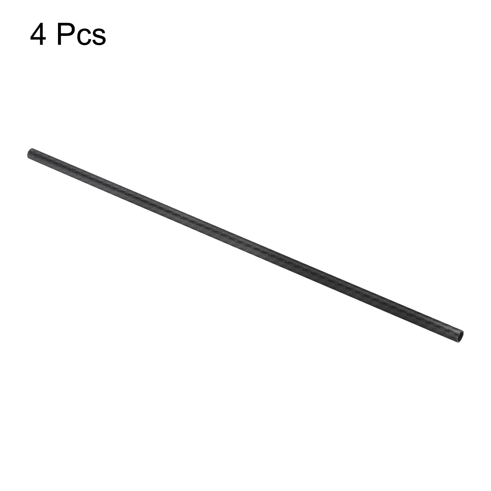 QUARKZMAN 4Pcs Tubes en Fibre de Carbone 8 x 10 x 420mm Surface Mate Tige en Carbone Enroulée en 3K pour avion RC Quadcopter Multicopter