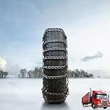 9mm Set of 2 Heavy Duty Snow Chains for Suvs and Cars Skid Traction Chains High Strength Manganese Emergency Use for Tire Reliable in Ice 11R22.5 2pcs 9.00R16