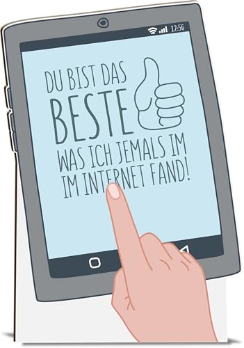 Lustiges Paargeschenk Holzkarte - Beste im Internet Geburtstagskarte | Geschenk für Partner, Witziges Geschenk Liebe, Witzige Geschenkidee für den Partner, Originelles Geschenk für Paare