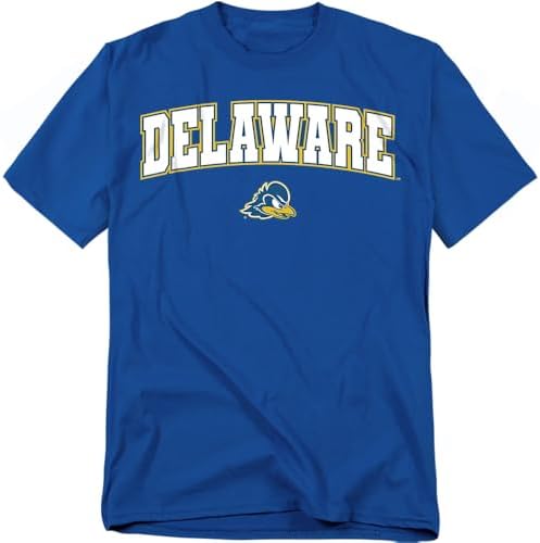 University of Delaware Arch Logo Unisex Adult T Shirt, Royal, Medium