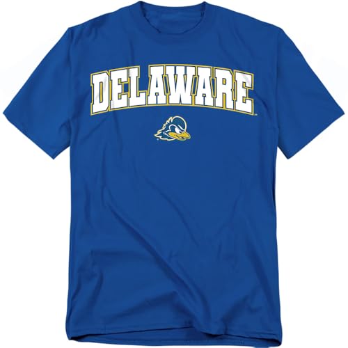University of Delaware Arch Logo Unisex Adult T Shirt Royal Medium