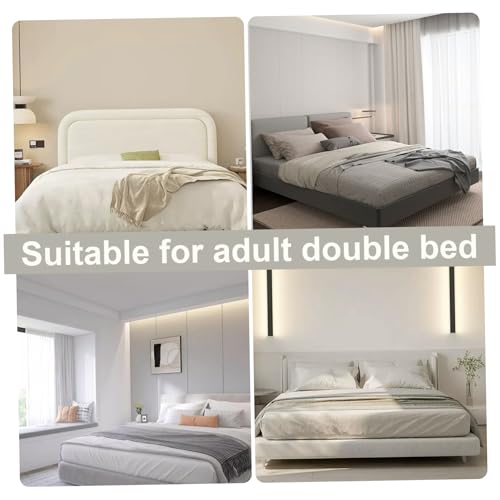 Cortinas para cama con dosel beige de 75x83x94 con tubos de expansión y ganchos 5