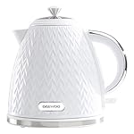 Daewoo Argyle Collection, 1.7L, Electric Kettle With Removable Lid and Filter For An Easy Clean, Auto Shut Off And Power Indicator For Safety, White