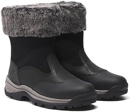 Timberland Women's White Ledge Pull-On Waterproof Insulated Boot, Black Full-Grain, 7.5 | Image 6
