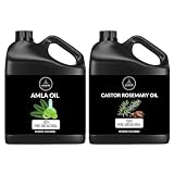 Naturevibe Botanicals Amla Oil 32oz and Castor Rosemary Oil 32oz | Oil Combo