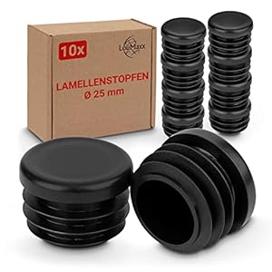 LouMaxx Lamellenstopfen rund 25 mm 10 Stück