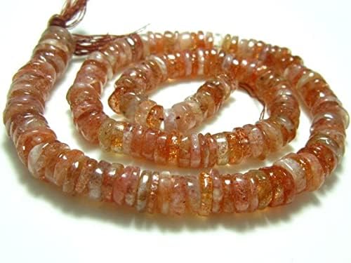 Sunstone smooth wheels de 6mm pour création de bijoux avec ce fil de 35cm