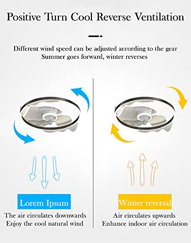 Ventilateur de plafond avec lampe et télécommande pour chambre
