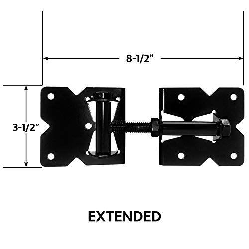 Economy Self Closing Vinyl Gate Hinges - Black - for Vinyl, PVC and Plastic Fencing: Vinyl Fence Gate Hinges w/Mounting Hardware (1 Pair, 2 Hinges) by Jake Sales - Image 5