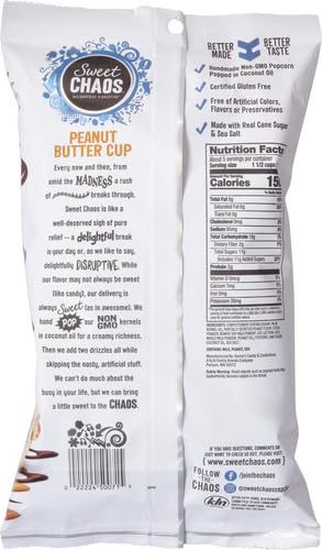 Sweet Chaos Popcorn, Peanut Butter Cup Drizzle, 5.5 Ounce Bag image 2