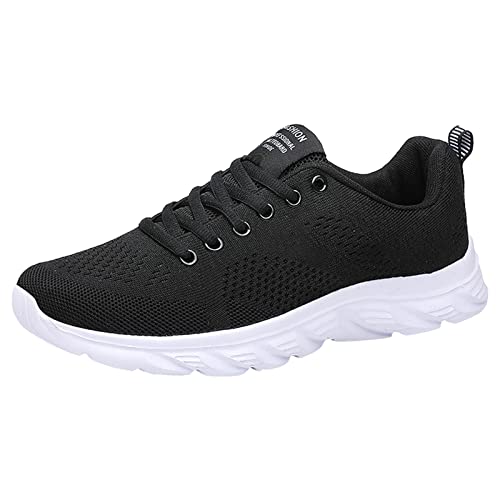 Generisch Zapatillas deportivas para hombre antideslizantes, zapatillas con suela gruesa para hombre, zapatos informales, transpirables, ligeros, suela plana, zapatillas de correr monocolor, zapatos