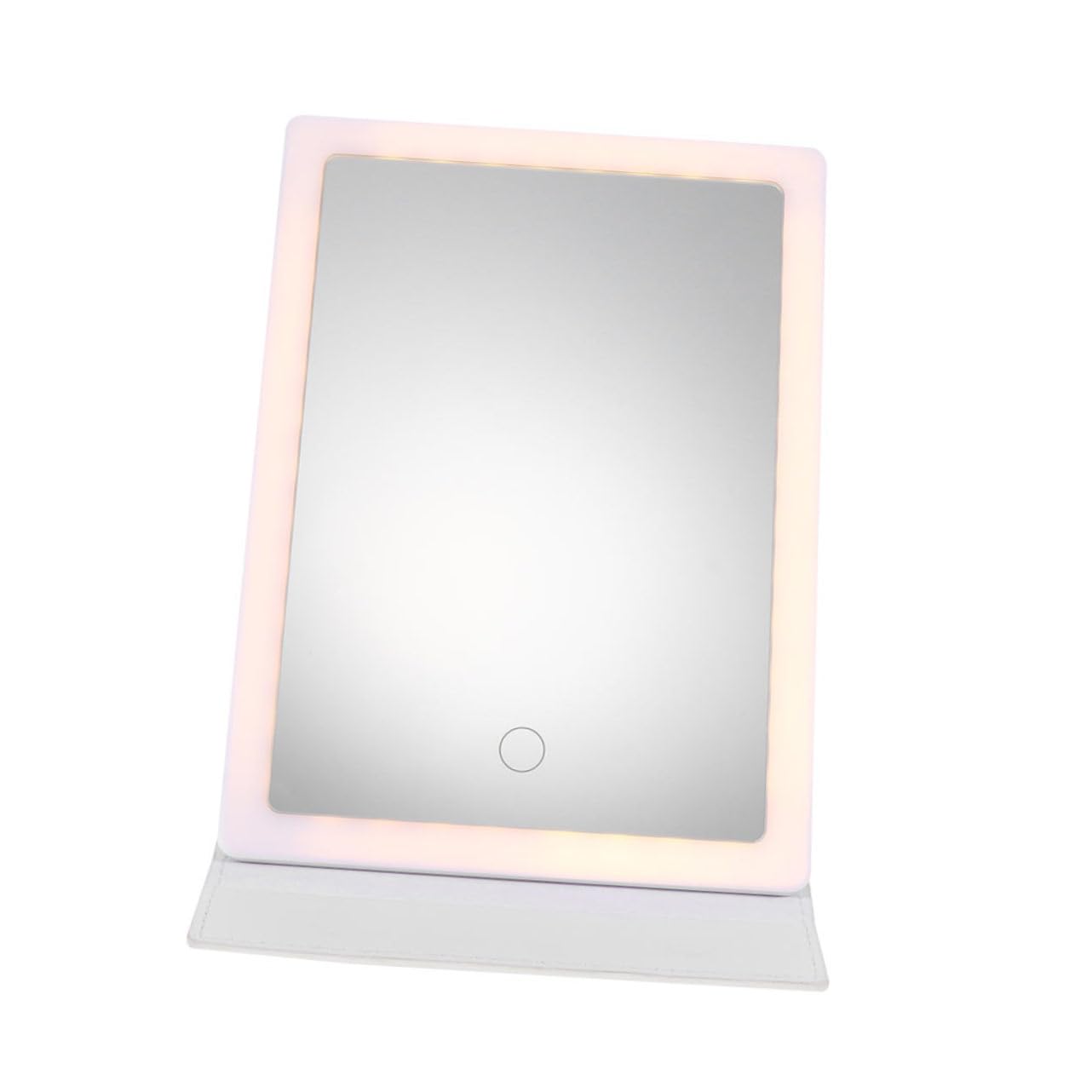 Miroir maquillage LED pliable portable blanc contre les mauvaises lumières d'intérieur