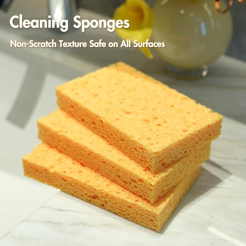 Image of 6 x 3.6 x 0.9 Inch JK SP-T22 Large Sponge, Kitchen Sponges, Handy Sponges, Cellulose Sponges, Dish Washing Sponge, Natural Sponge, Car Washing Sponge, Eco Friendly Sponge