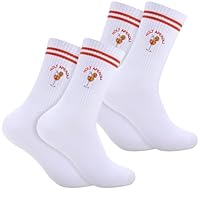 Aperol Socken, Lustige Geschenk für Damen Herren, Aperol Spritz Kostüm Tennissocken Accessoires für Weihnachten Karneval 36-42 (DE/NL/SE/PL, Alphanumerisch, Einheitsgröße, Regular, Regular, 2, Weiß)