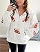 SeekMe Womens Game Day Sweatshirts Football Sequin Hoodies Tailgate Outfits Long Sleeve Zipper Sweaters with Pocket(1773-White-XXL-FY)
