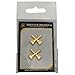 Smith & Warren Two Crossed Fire Battalion Chief Bugle Collar Brass Rank Insignia Gold Finish Fire Uniform Pin