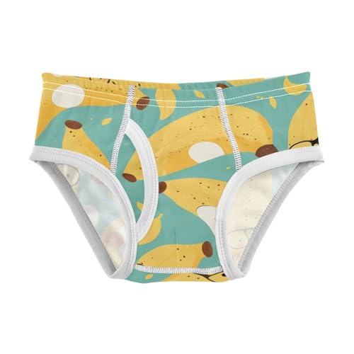 KLL Smiling Bananas with Glasses Little Boys Cotton Briefs Underwear Cute Children Panties
