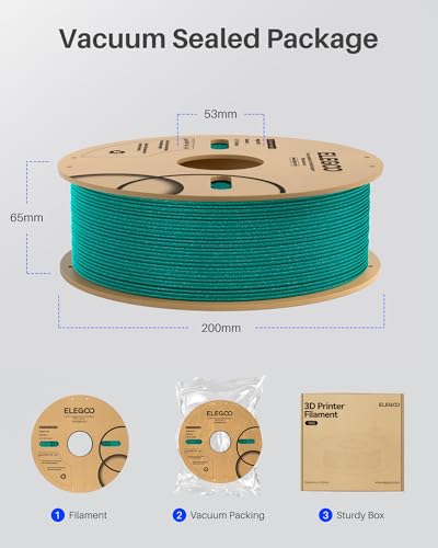 Image of ELEGOO Sparkle PLA Filament 1.75mm Bundle 4KG, Glitter Twinkling 3D Printer Filament Dimensional Accuracy + /- 0.02mm, 4pcs 1kg Spool(2.2lbs) Sparkle Black, Red, Green, Gold